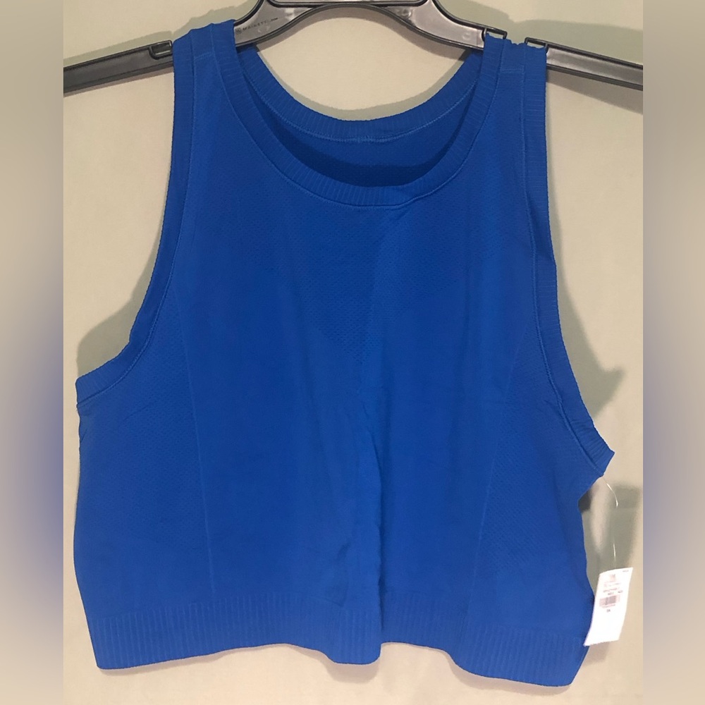 3X Royal blue sports bra with no padding.